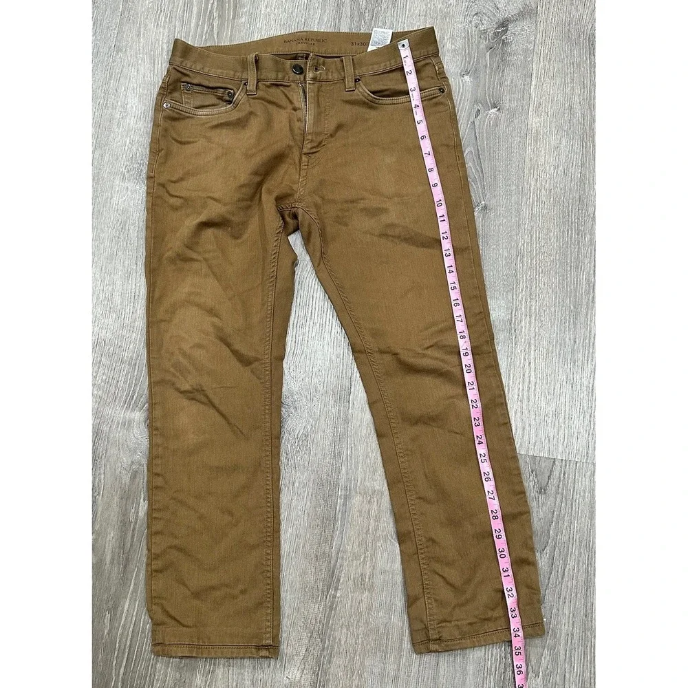 Banana Republic Jeans Mens 31x30 Traveler Slim Light Toffee‎ Low Rise Pants